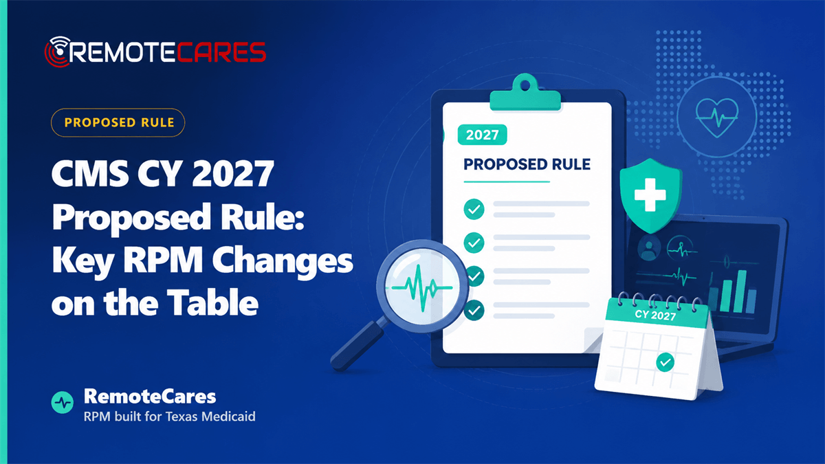 CMS CY 2027 proposed rule — key remote patient monitoring changes, from RemoteCares